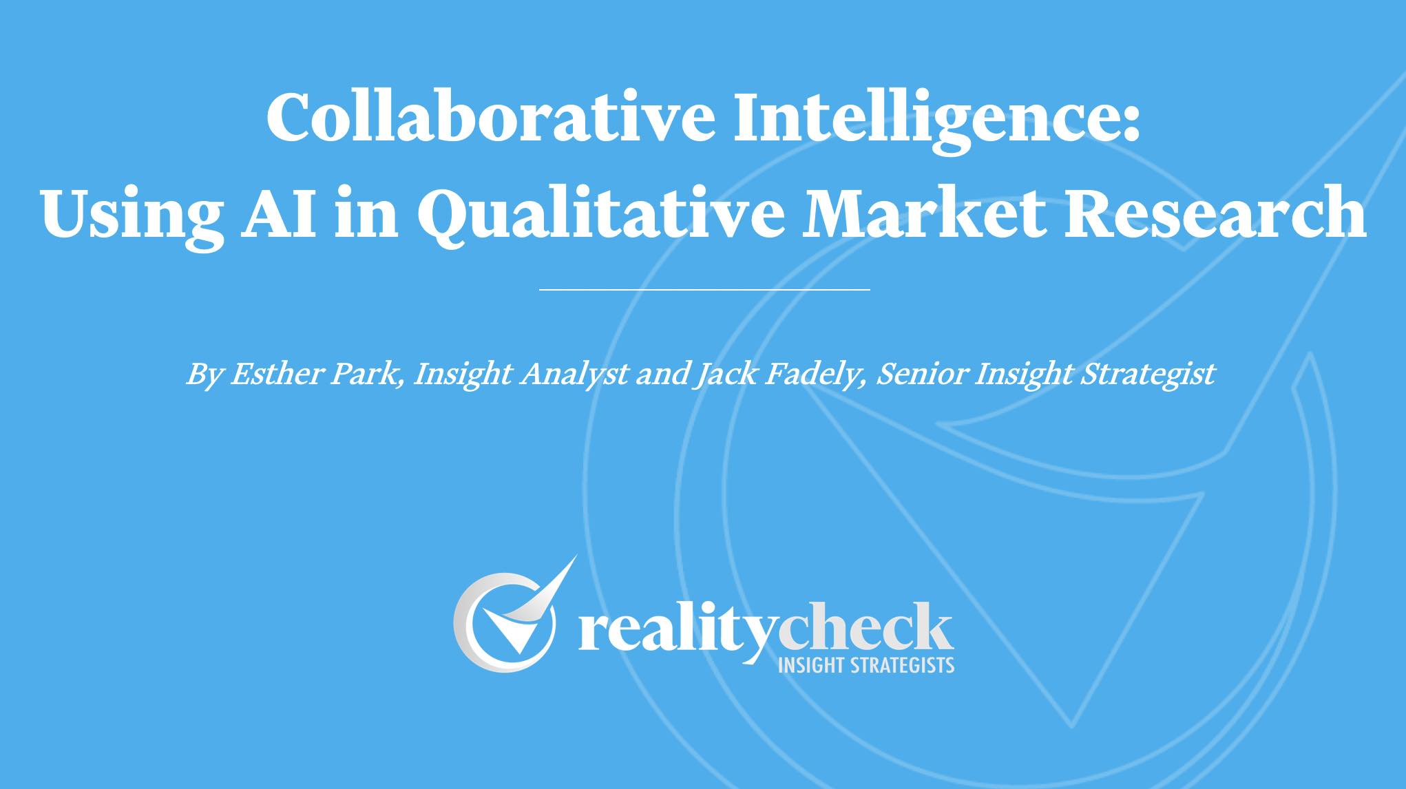 Using AI in Qualitative Market Research